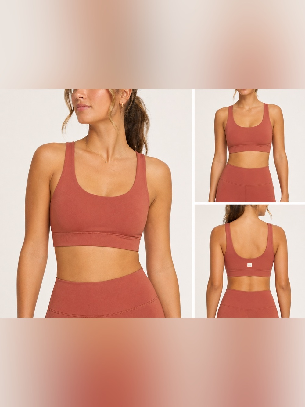 Vuori Daily Bra Rosewood Terracotta Scoop